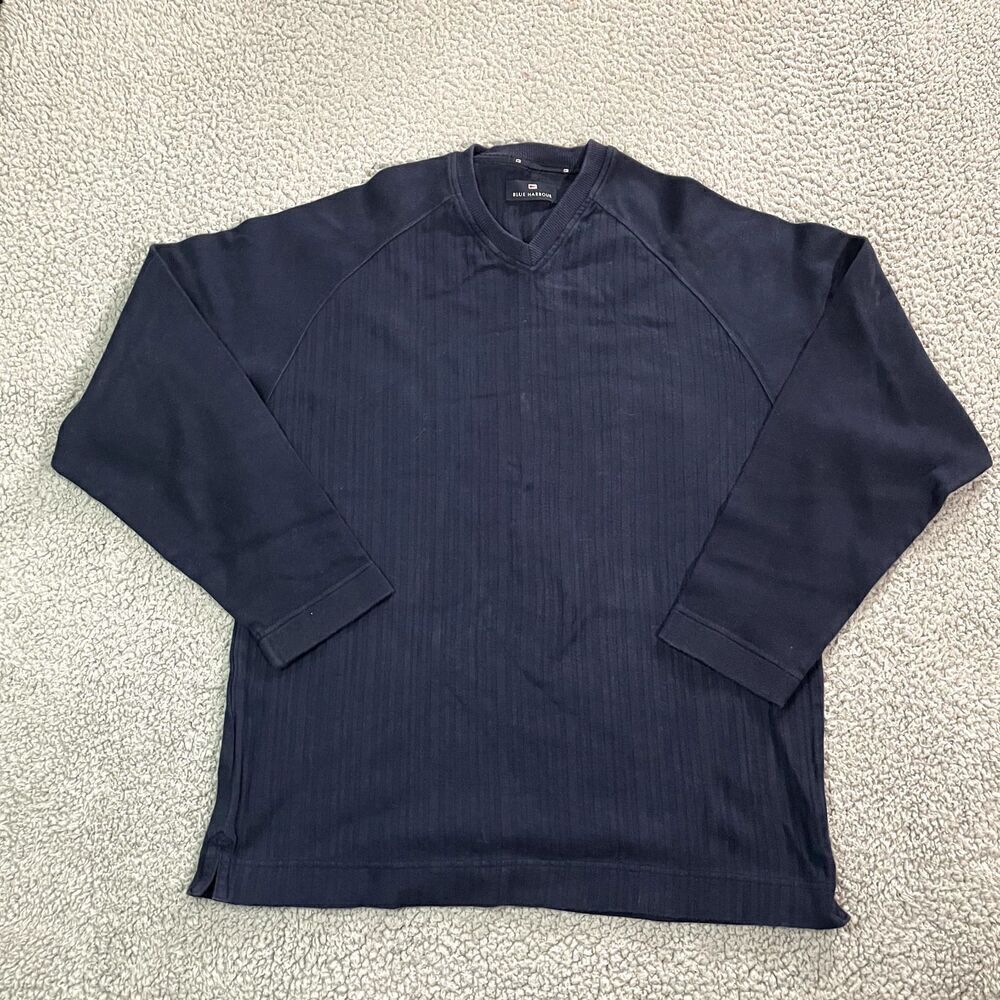 Blue Harbor Sweater Men's Pullover V Neck Navy Blue  Small